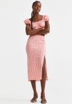Viscose-blend Cr Pe Skirt - Coral checked