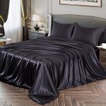 Threadinbox 100% Mulberry Silk Duvet Cover Set - 3-PIECE Set - 22 Momme Grade 6A Mulberry Silk - Features Zipper Closure And Cor