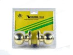 Viking Entrance Lock Round Brass