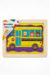 Wooden School Bus 25 Piece Jigsaw Puzzle
