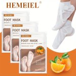 1 3 5 Pairs Orange Exfoliating Foot Peel Mask For Dry Cracked Skin Moisturizing Hydrating Your Dry Rough Cracked Skin Soften Dea