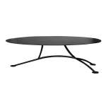 Xiami Oval Coffee Table Black White - White