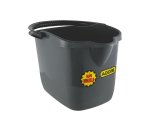 Addis 15.5L Rect Bucket With Wheels Dark Grey