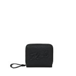 K skuare Meduim Bifold Grainy Wallet -black