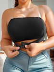 Women's Plus Simple Bra Plus Size Solid Seamless Fixed Cup Full Cover Comfort Bralette