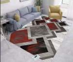Smte 200CM By 150CM Modern 3D Design Area 15 Rug & Complementary Iywa Tieback With Keychain