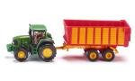 John Deere Tractor With Silage Trailer Scale 1:87