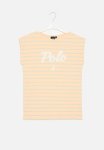Polo Girls Jade Striped Tee - Pale Peach