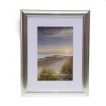 Photo Frame 12 X 16" With Mat Board Insert For 8 X 12" Silver