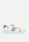 PoP Candy Colour Block Lace Up Sneakers - White