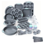 45-PIECE Silicone Baking Kit - Grey And Cloth