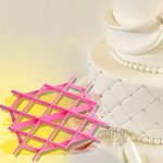 1PC Tools For Fondant Traditional Patterned Stamp Molds Threaded Cookie Presses Heart And Diamond Patterned Fondant Border Bakin