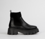 Black Chunky Chelsea Boots For Women - 8 Black