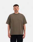 Oversized Mokka Stone Washed T-Shirt - XXXL Brown
