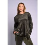 Khaki Velour Top