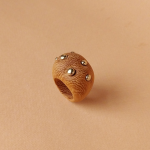 Dew Drop Rings - Iroko Wood Brass Droplets