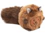 Bushy Throw Dog Toy With Crinkle Tail & Squeaker - Squirrel