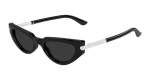 Sunglasses Womens In Black Silver Grey AM0520S-001 - Black Onesize