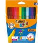 BIC Kids Visa Felt Pens 10 + 2 Pack