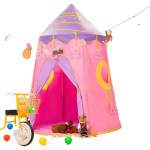 Portable Folding Toy Castle Fairy Play Tent - Pink