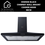 Hisense Black Chimney Wall Mount Cooker Hood - 90CM