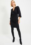 Double Breasted Collar Dress - Black
