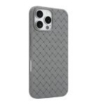 Luxury Iphone 16 Pro pro Max Cover With Grey Woven Pattern