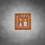 Elevator Sign D01 - Rust - Powder Coated Aluminum