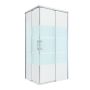 Shower Door Corner Entry Rectangular Remix Chrome With Clear Glass 70X100X195CM