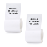 - B1 B21 B3S - 50X50MM - White Round - 2 Pack 150 Labels Per Roll