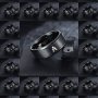 1PC Fashion 26 English Letters Ring With Double Beveled Edges Men's Stainless Steel Ring