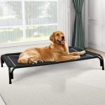 Czpalo Elevated Dog Bed Raised Outdoor Dog Bed For Extra Large Sized Dog Portable Cooling Pet Cot With Breathable & Washable Mes