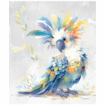 Fabric Paint Tote Whimsical Bird