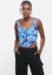 Tristan Mesh Corset - Gianna Floral Blue Spark