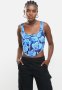 Tristan Mesh Corset - Gianna Floral Blue Spark