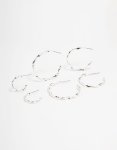 Silver Twisted Hoop Earrings 3-PACK