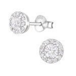 Cadence 925 Sterling Silver Cz Stones Small Earrings Size: 6MM