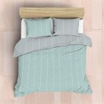Soft Touch Essentials Chevron Reversible Duvet Cover Set - King 230X220CM