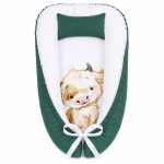 Cute Fluffy Cow Sleeping Print Baby Nest Pod Newborn Lounger