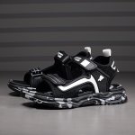 Trendy Cool Camouflage Sole Open Toe Sport Sandals For Boys Breathable Lightweight Sandals For Outdoor Beach Walking Camping Hik