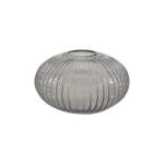 Grey Ribbed Vase