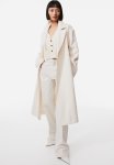 Tie-belt Coat - White