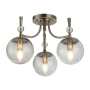 Oracle Metal And Glass Chandelier Light Antique Bronze