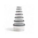 7 Piece Rainbow Oval Container Set Clear