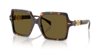 Versace Womens Square Frame Sunglasses In Brown & Gold - Brown
