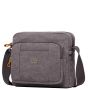 Troop London Classic Canvas Across Body Bag - Charcoal