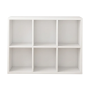 6-SHELF Cube Bookcase White Wooden Storage Unit Home Office