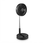 Rechargeable Foldable Telescopic Desktop & Floor Fan Adjustable Height USB Cooling Fan Black White & Pink