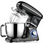 1500W 3 In 1 Smart Display Stand Mixer Automatic Stand Mixer 6-SPEED Tilt-head Food Dough Mixer 6.5 Qt Kitchen Electric Mixer For Bread Cake Baking Black