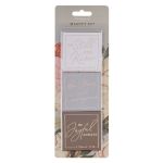 Three-piece Magnetic Set - Be Strong And Courageous Dahlias